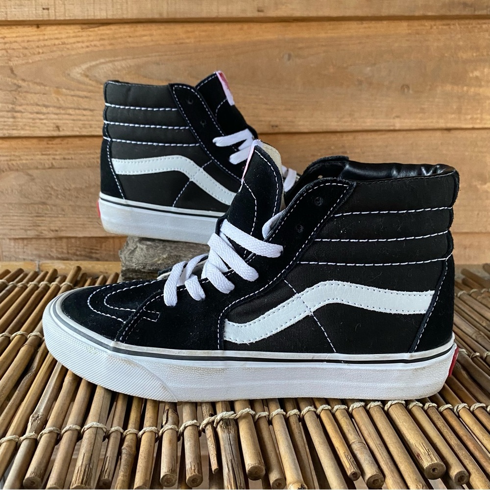 Vans Black and White High-Top Sneakers